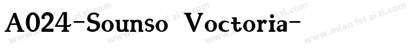 A024-Sounso Voctoria字体转换
